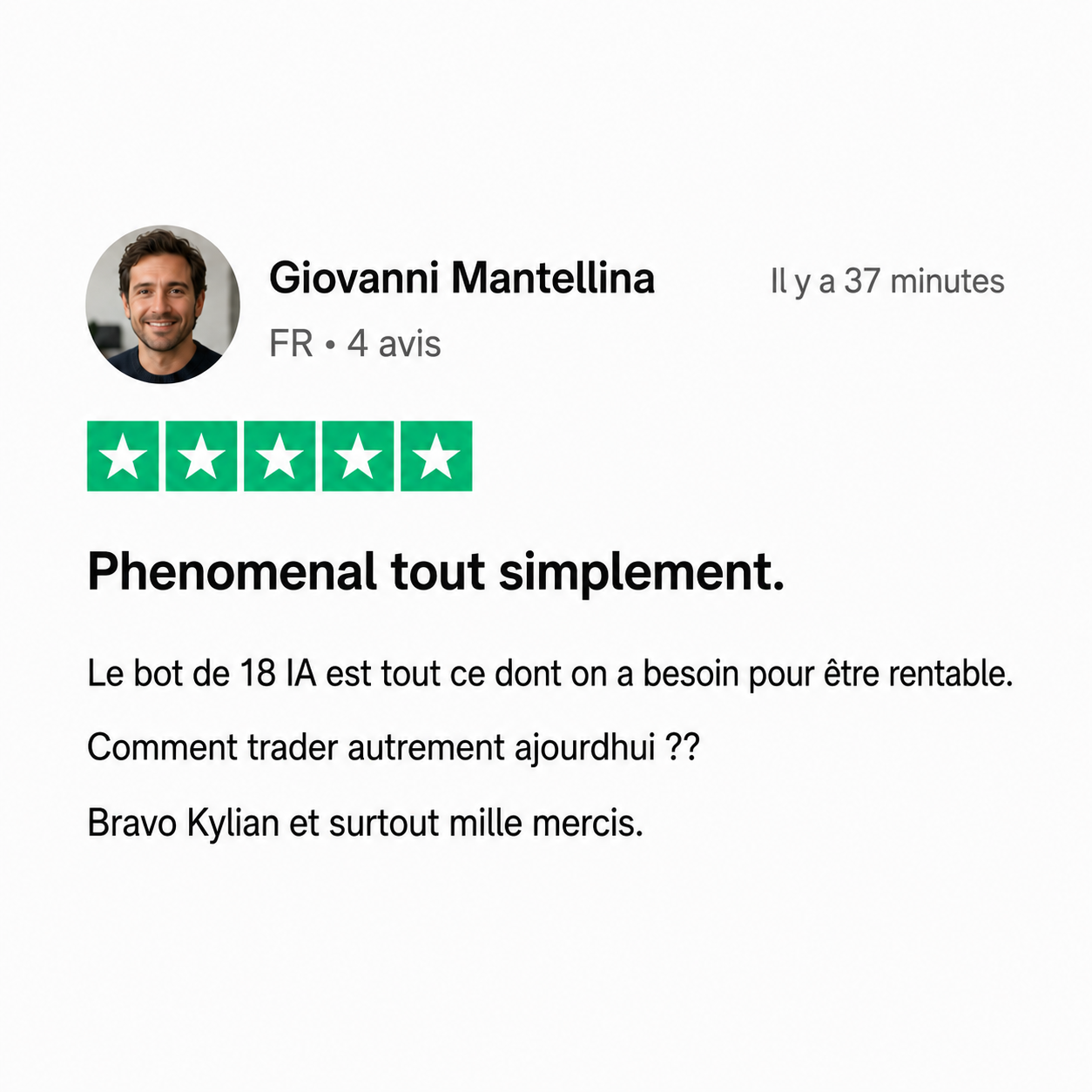 Avis client de Giovanni